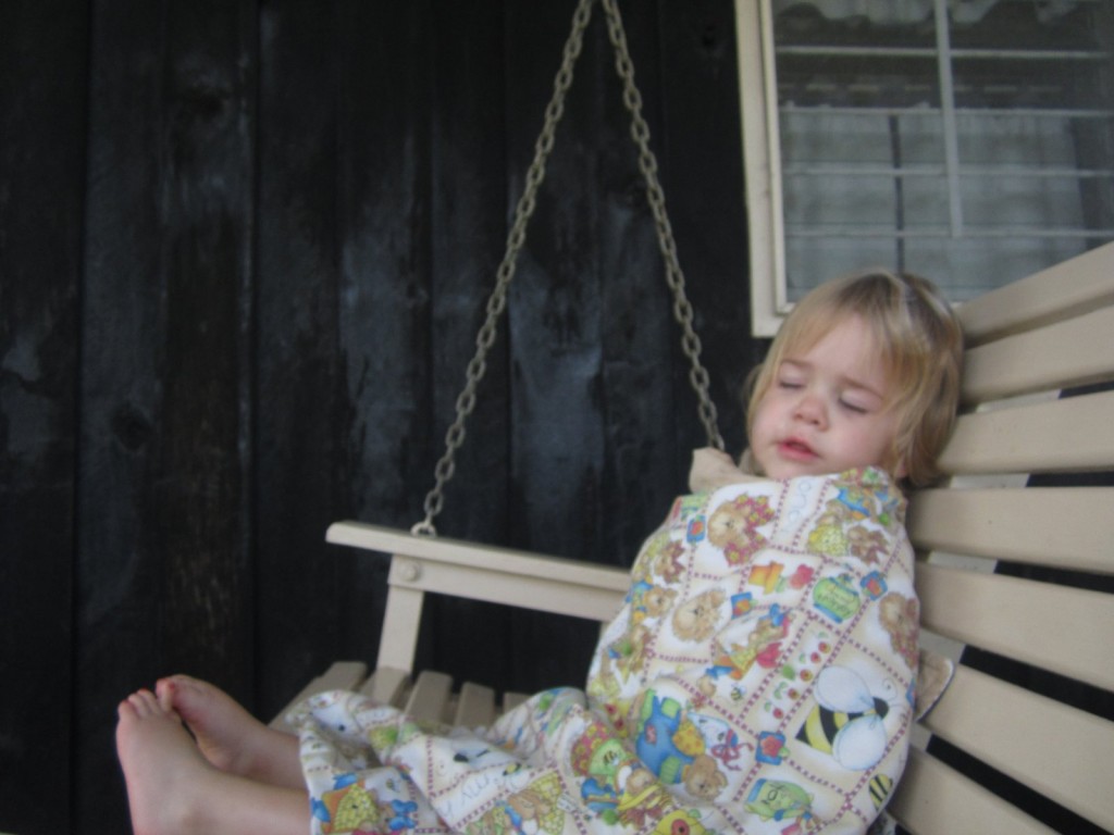 Laurel Sleeping on the Swing