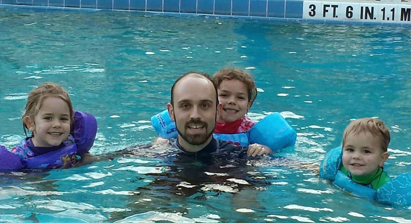 James and Kids at the Pool