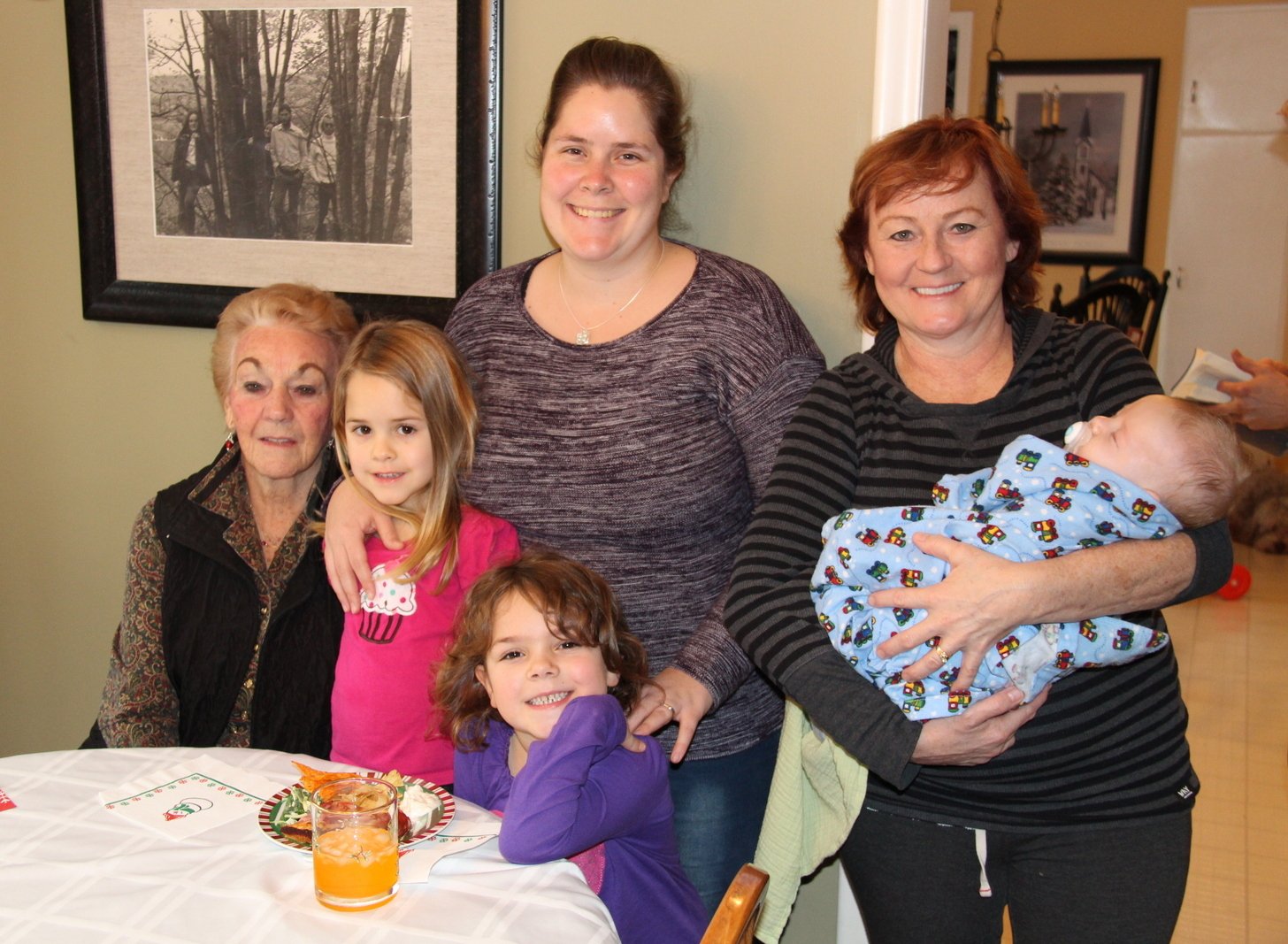 With Great Grandma Post and Gramma Rachie