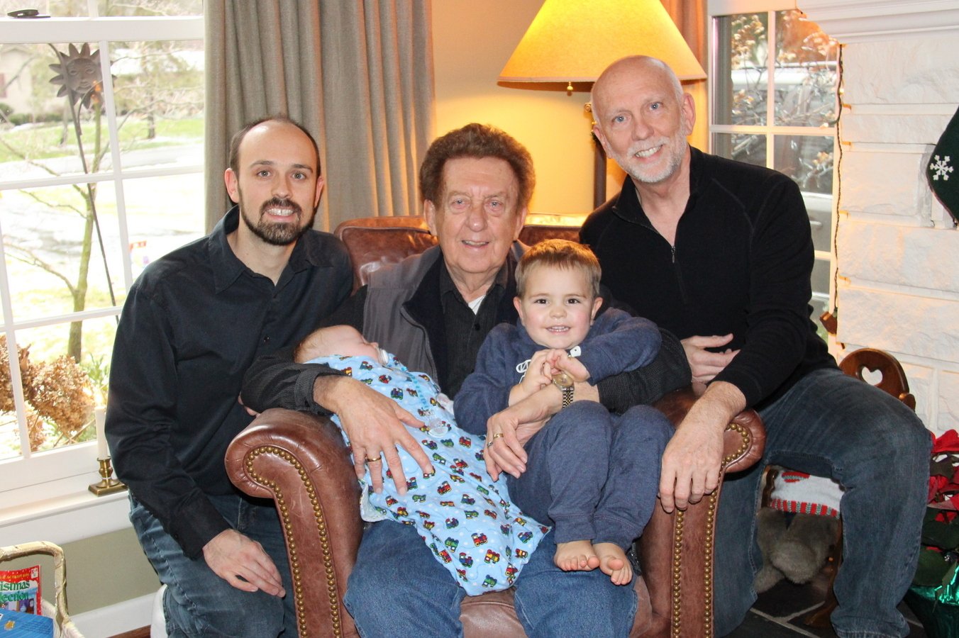 Post Boys with Great Grandpa Post and Grandpa Doug